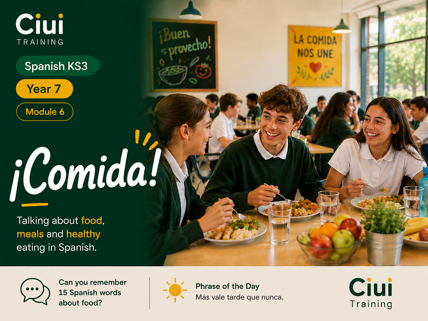 Spanish KS3 — ¡Comida! (Year 7, Module 6)
