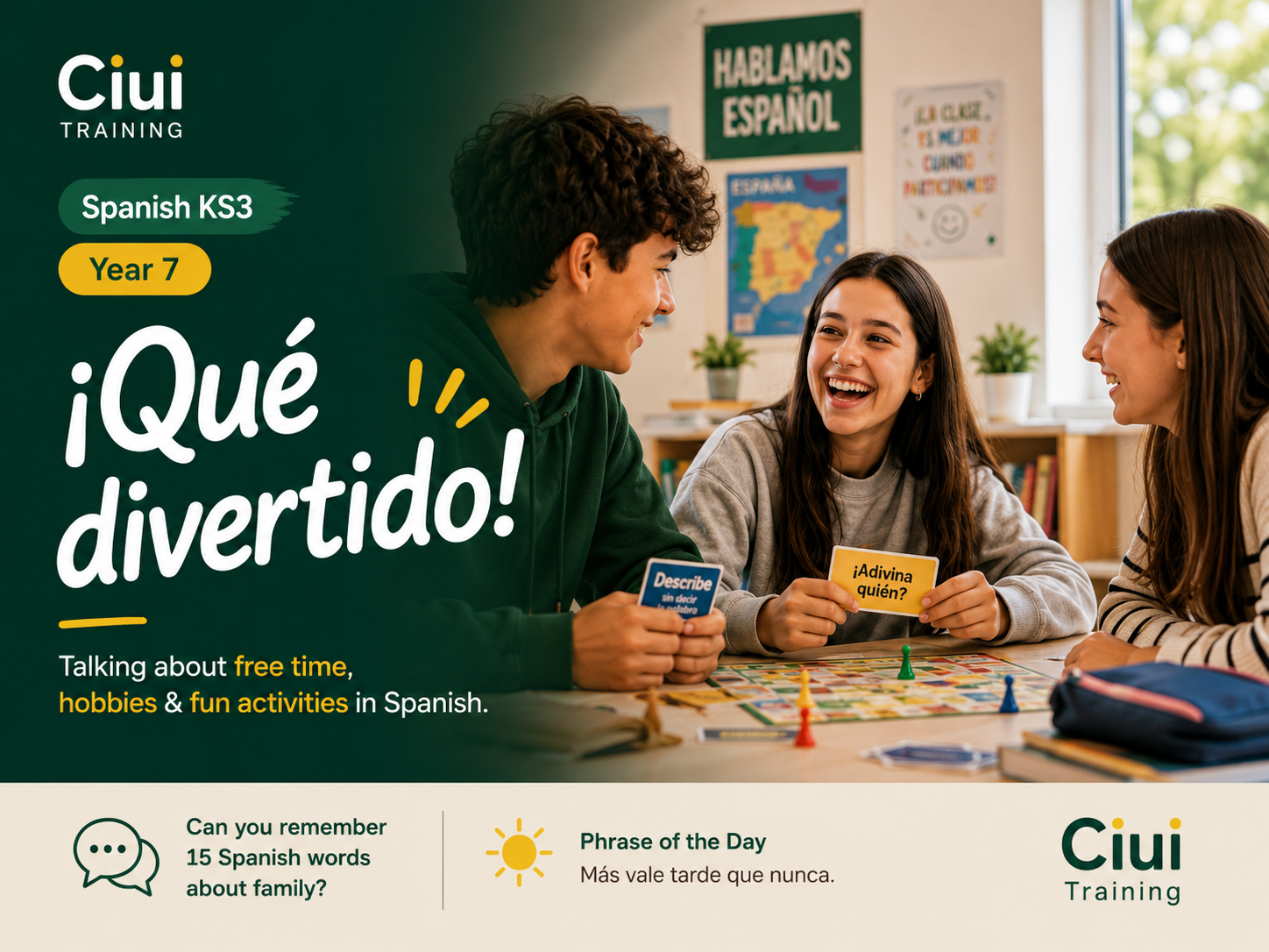 Spanish KS3 — ¡Qué divertido! (Year 7, Module 2)