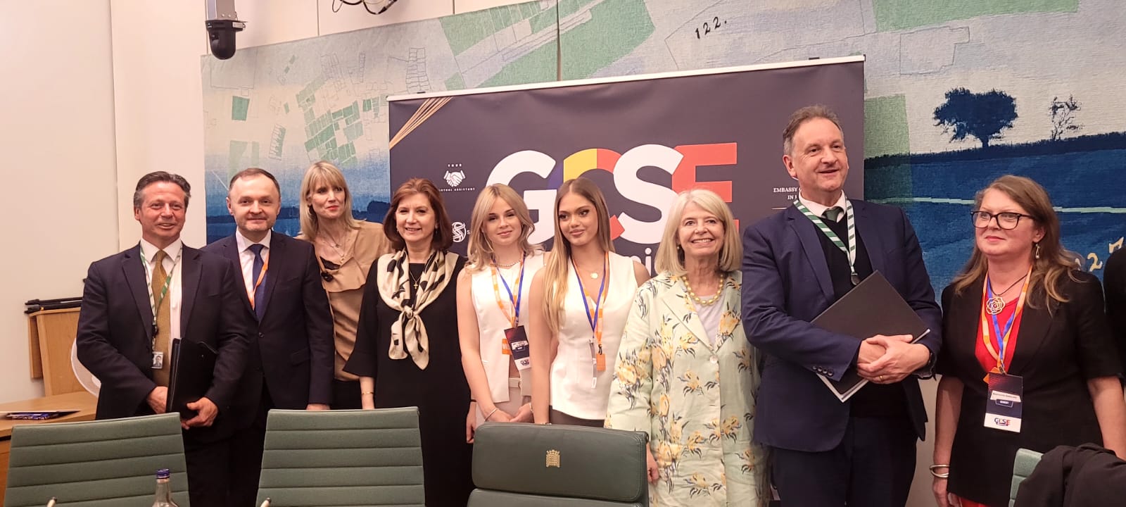 Educators, parents, students and community leaders at a Romanian GCSE campaign event