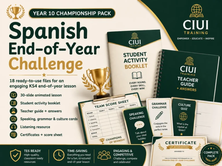 Spanish KS3 End of Year challenge pack 2026